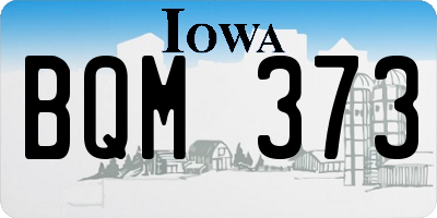 IA license plate BQM373