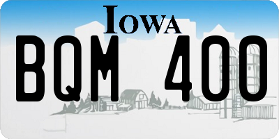 IA license plate BQM400