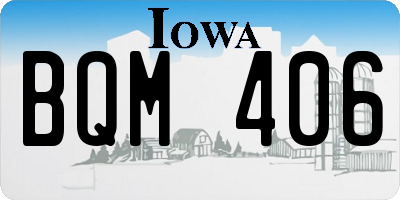 IA license plate BQM406
