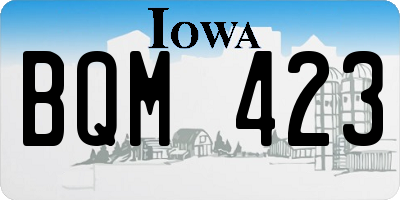 IA license plate BQM423
