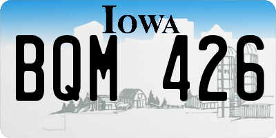 IA license plate BQM426