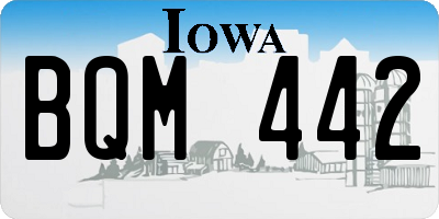 IA license plate BQM442