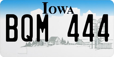 IA license plate BQM444