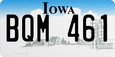IA license plate BQM461