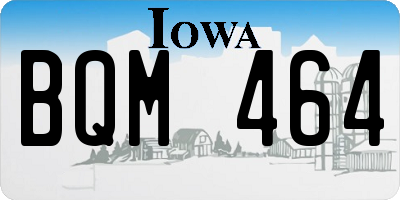 IA license plate BQM464