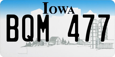 IA license plate BQM477