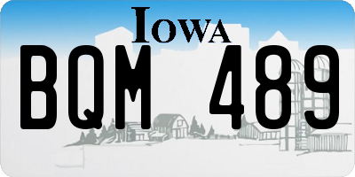 IA license plate BQM489