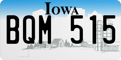 IA license plate BQM515