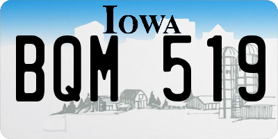 IA license plate BQM519
