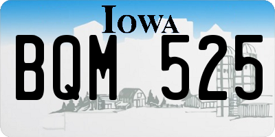 IA license plate BQM525