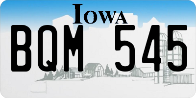 IA license plate BQM545