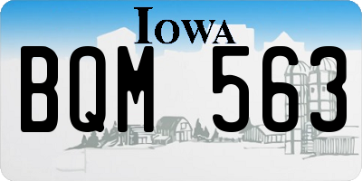 IA license plate BQM563