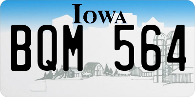 IA license plate BQM564