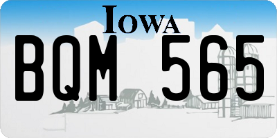 IA license plate BQM565