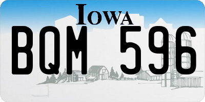 IA license plate BQM596