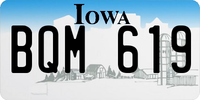 IA license plate BQM619