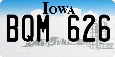 IA license plate BQM626