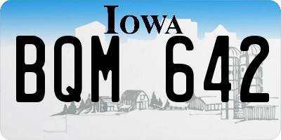 IA license plate BQM642