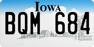 IA license plate BQM684