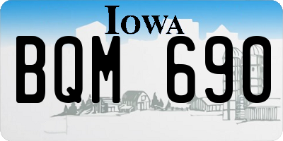 IA license plate BQM690