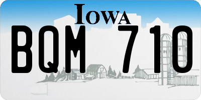 IA license plate BQM710
