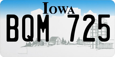 IA license plate BQM725