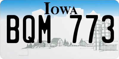 IA license plate BQM773