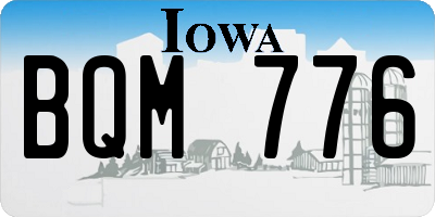 IA license plate BQM776