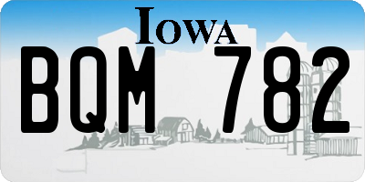 IA license plate BQM782