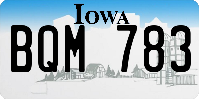 IA license plate BQM783
