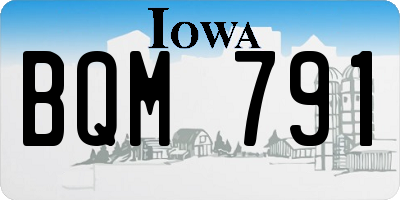 IA license plate BQM791