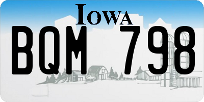 IA license plate BQM798