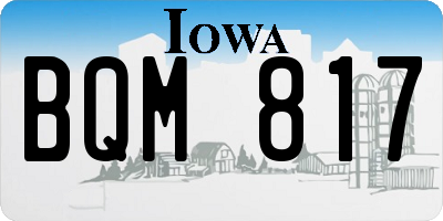 IA license plate BQM817