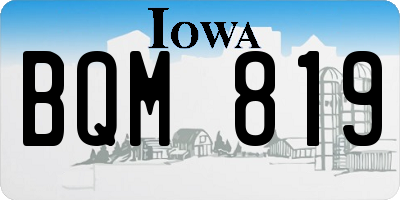 IA license plate BQM819
