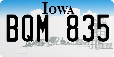 IA license plate BQM835
