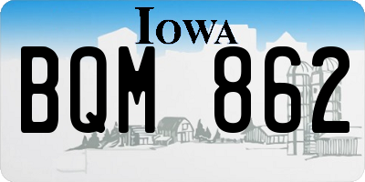 IA license plate BQM862