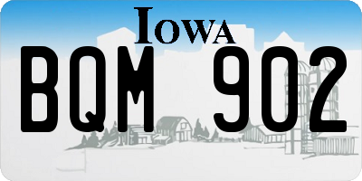IA license plate BQM902