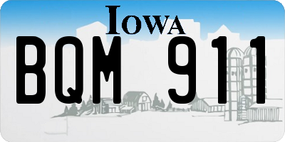 IA license plate BQM911