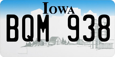 IA license plate BQM938
