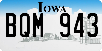 IA license plate BQM943