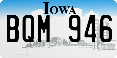 IA license plate BQM946