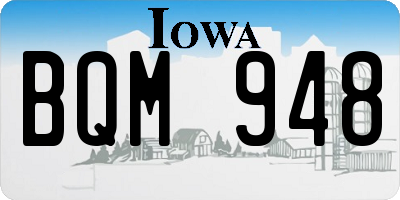 IA license plate BQM948