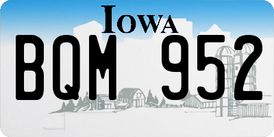 IA license plate BQM952