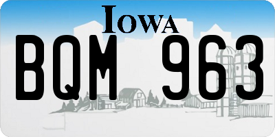 IA license plate BQM963