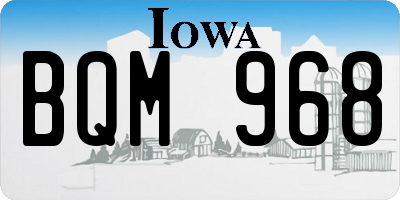 IA license plate BQM968