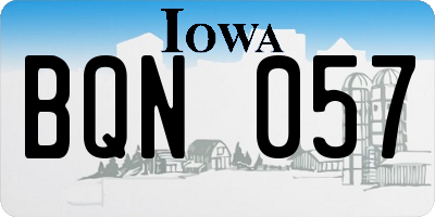 IA license plate BQN057