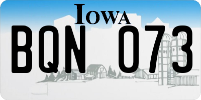 IA license plate BQN073