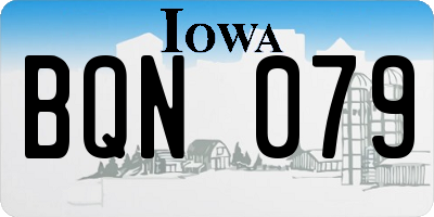 IA license plate BQN079
