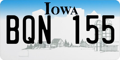 IA license plate BQN155