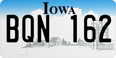 IA license plate BQN162
